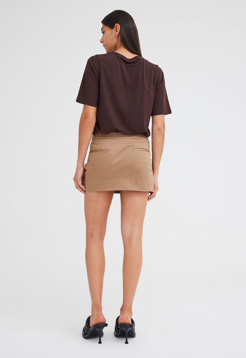 Jac+Jack Pippa Cotton Mini Skirt - Upstate Tan